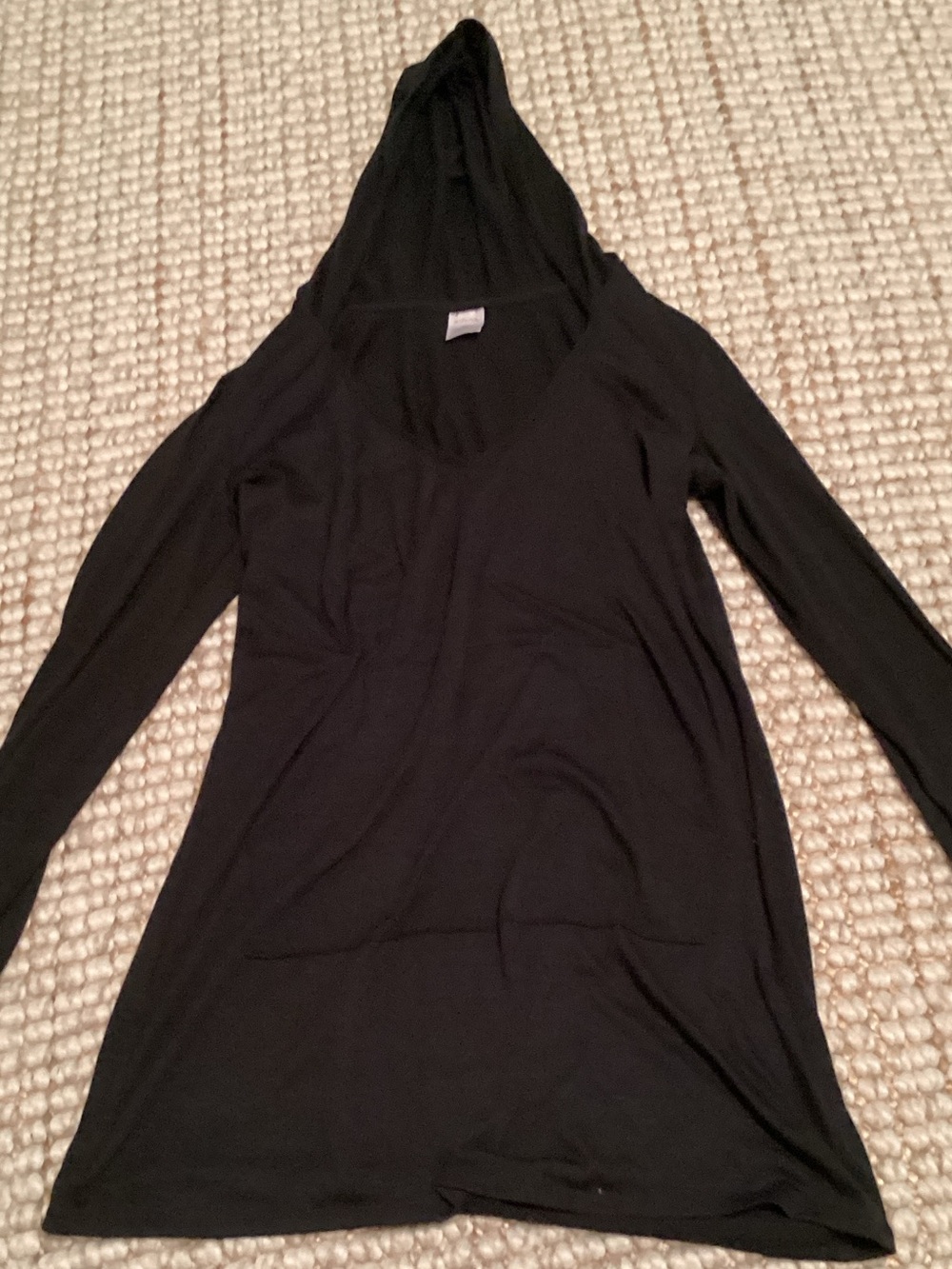 Merona Black Hooded Long-Sleeve Women's Top